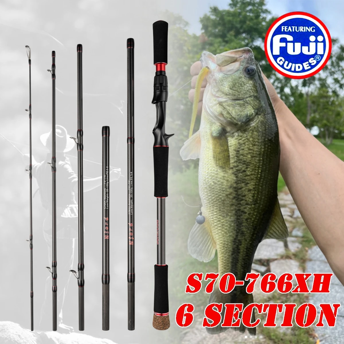 Fishing Rod 6 Section Casting  - Fishing Rod Surf 评论和价格